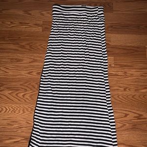 Long striped maxi skirt